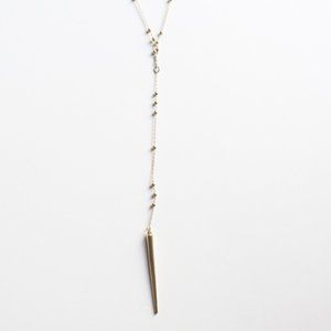 Banana Republic Gold Chain Necklace Y Minimalist Delicate Lariat